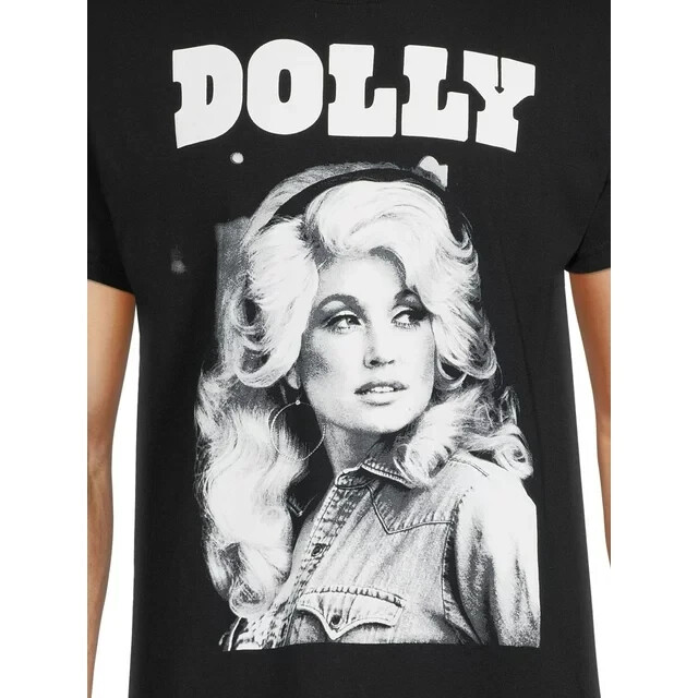 DOLLY PARTON - SIZE: S (34-36) - Men's Portrait Graphic T-Shirt In Black - NEW! gallery