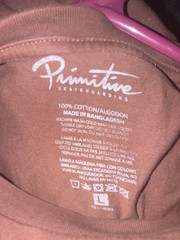 Primitive Skateboarding front Script Graphic T-Shirt – Chocolate Brown