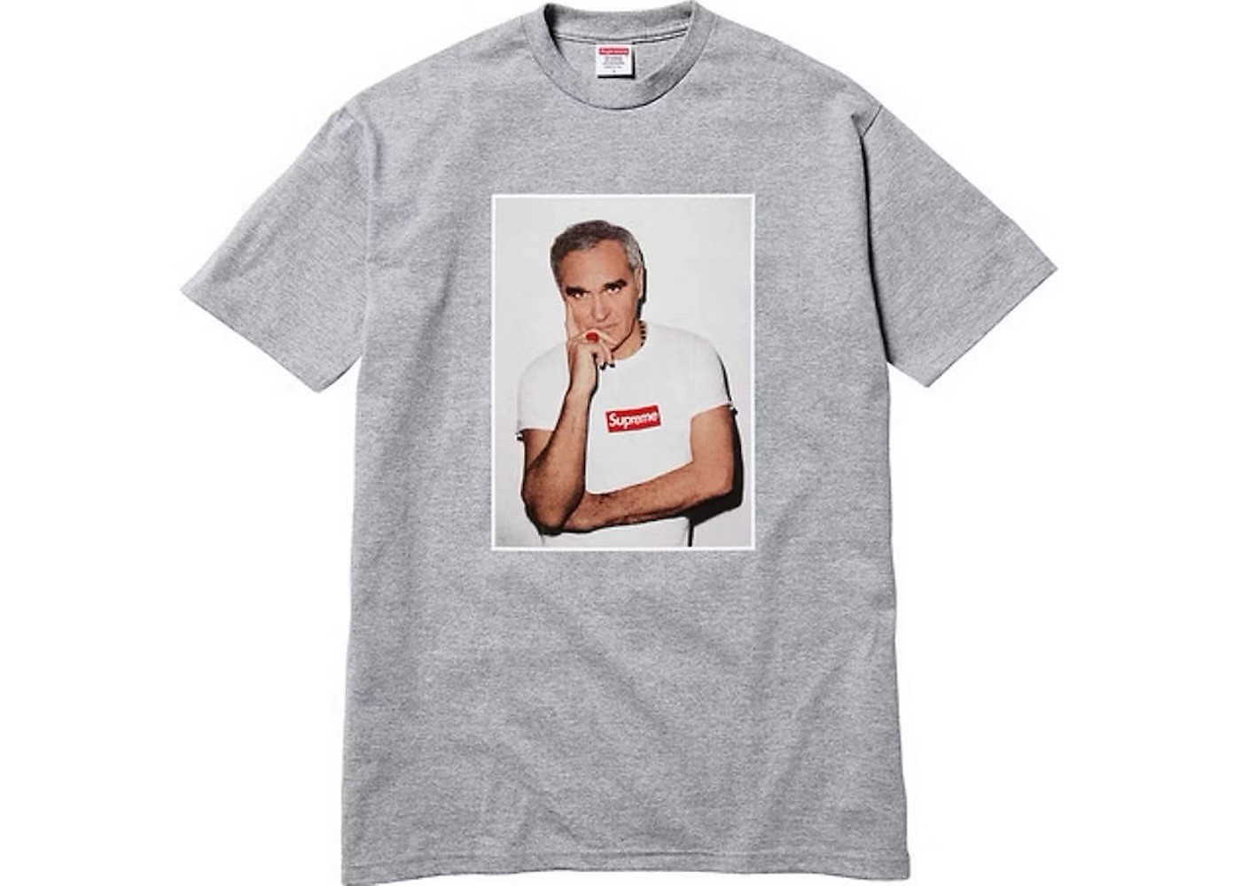 Supreme Morrissey Photo Tee SS16 Box Logo T-Shirt Grey Men’s Size Large NEW gallery
