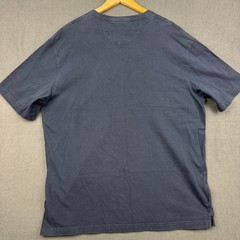 Duluth Trading Co. Longtail T Relaxed Fit Cotton Tee Shirt Navy L