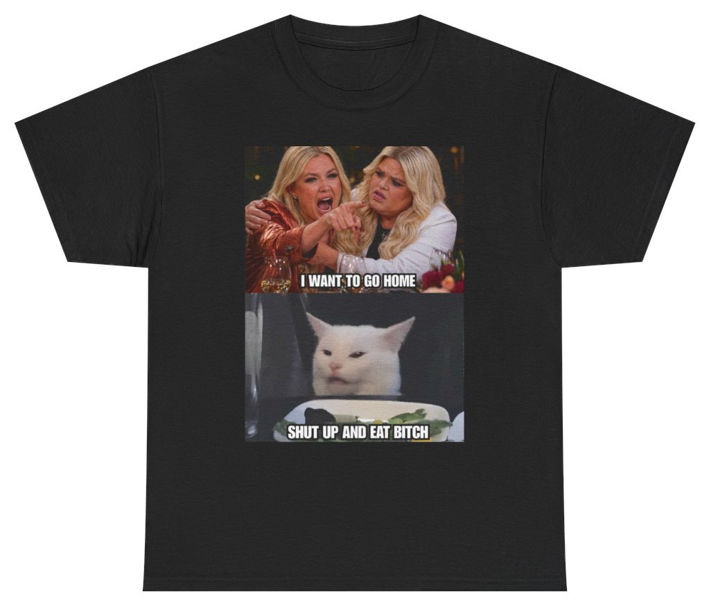 I Want To Go Home Smudge the Cat Meme Tee | Unethical Threads gallery