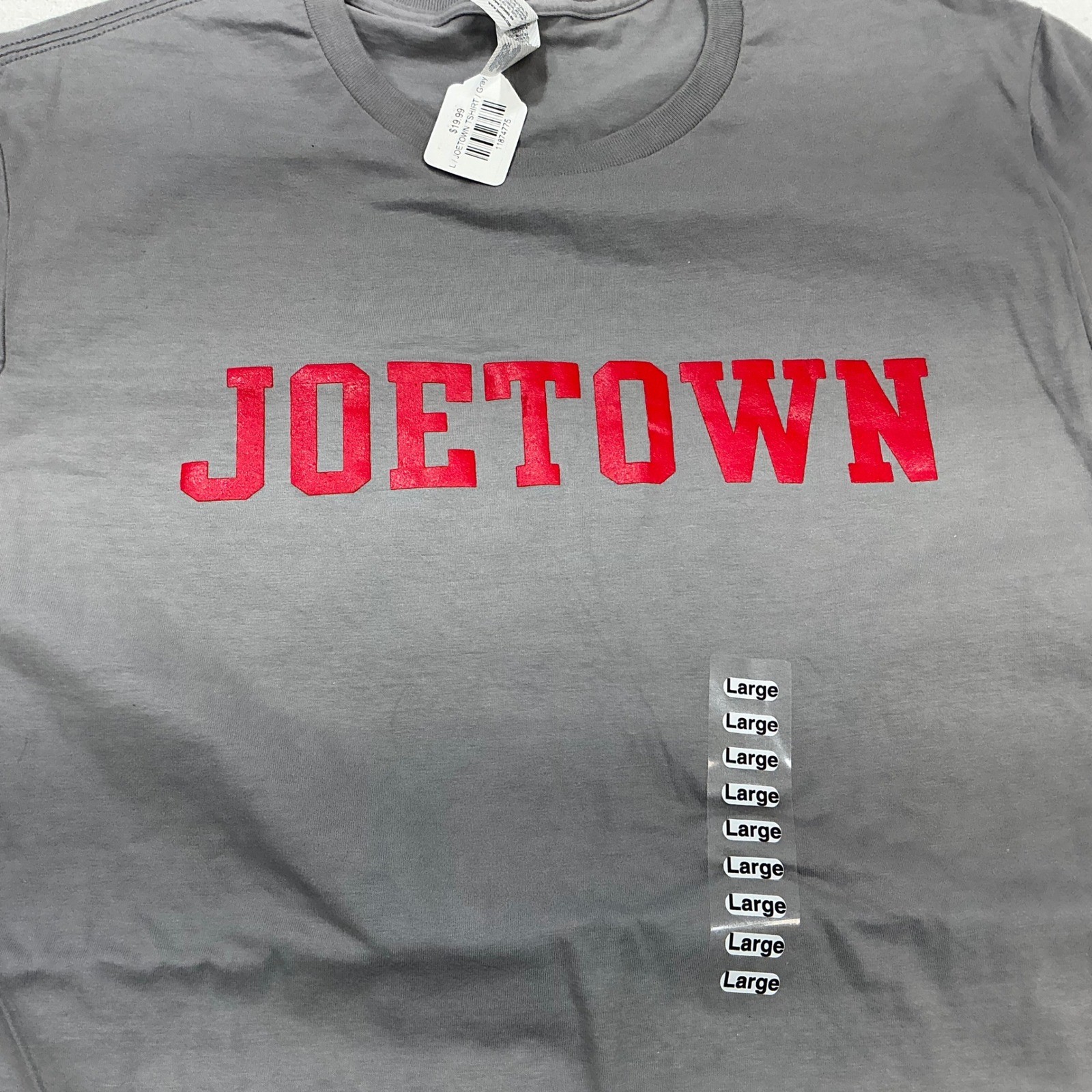 Jerzees Joetown CSB SJU T-Shirt Mens Large Gray Red Short Sleeve Crew Neck NEW gallery