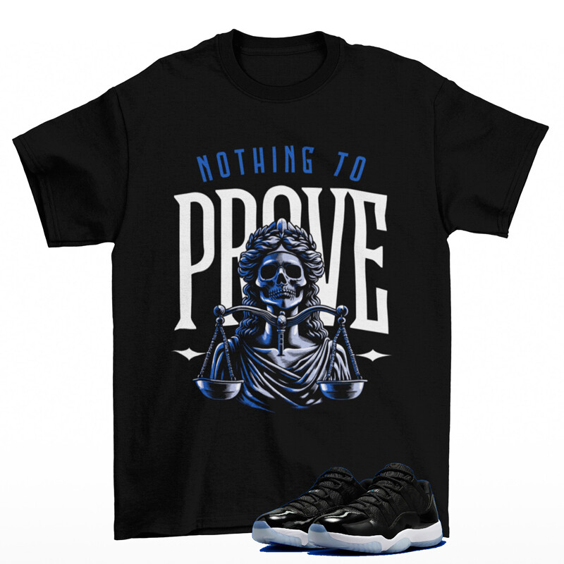 Proof Sneaker Shirt Black to Match Jordan 11 Retro Low Space Jam FV5104-004