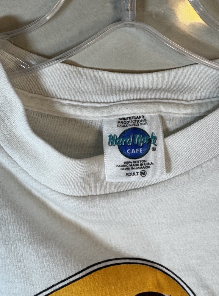 Hard Rock Cafe Las Vegas Tee Shirt Men’s Medium White Logo Travel Short Sleeve gallery