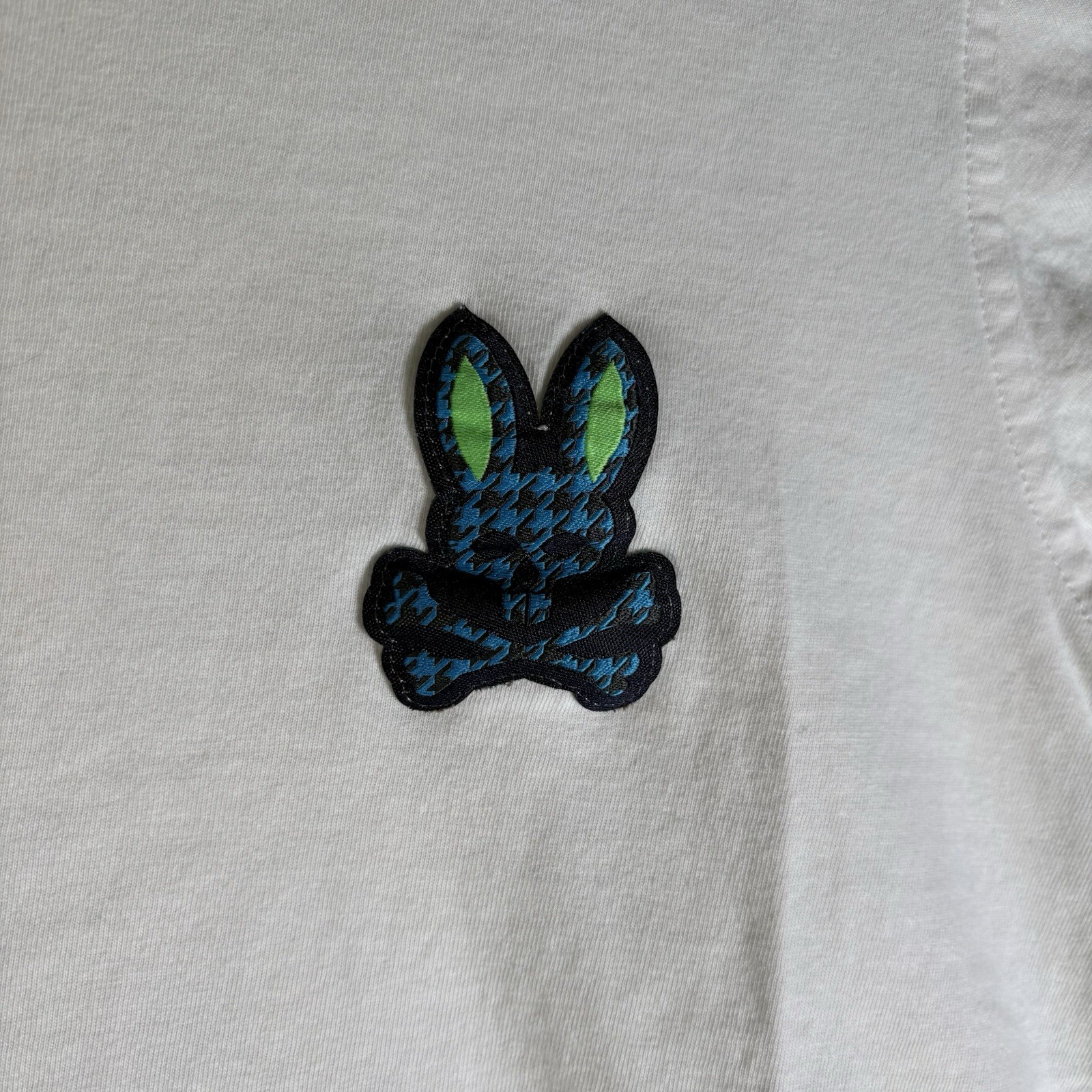 Psycho Bunny Ringer Shirt Size 2 XS White Green 100% Pima Cotton Crewneck gallery