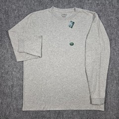 NWT L.L. Bean Carefree Unshrinkable Tee Shirt Mens Large Traditional Fit Gray LS