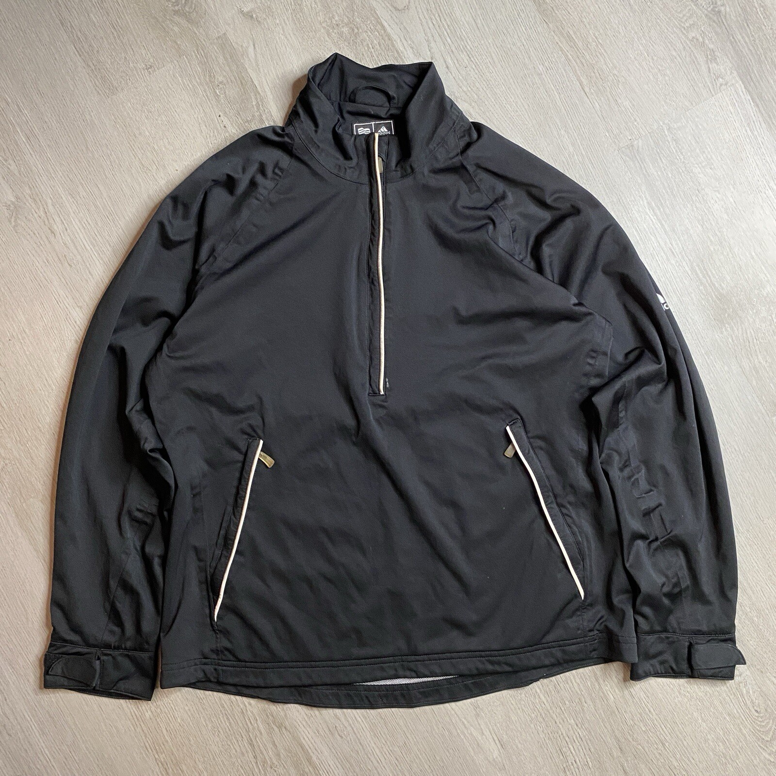 Adidas Men’s M Jacket ClimaRight Long Sleeve 1/4 Zip Mock Neck Pockets Lined