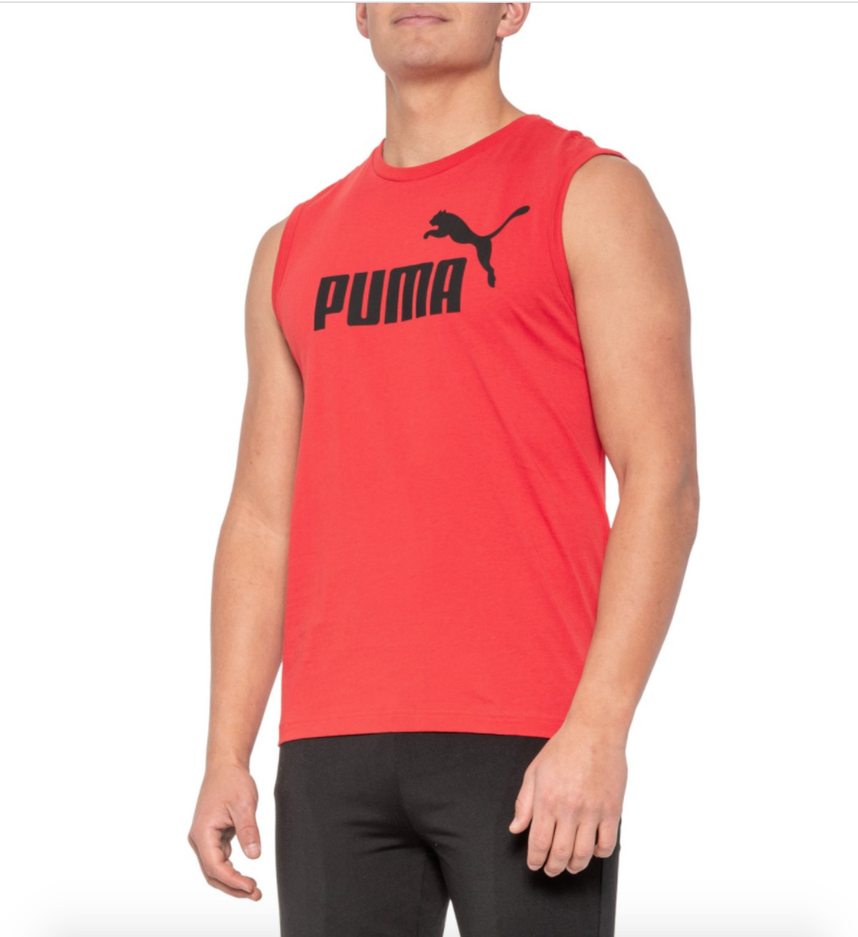 🔥🔥 Puma Mens No. 1 SL Black Red Essential T-Shirt Sleeveless Tank top🔥🔥 gallery