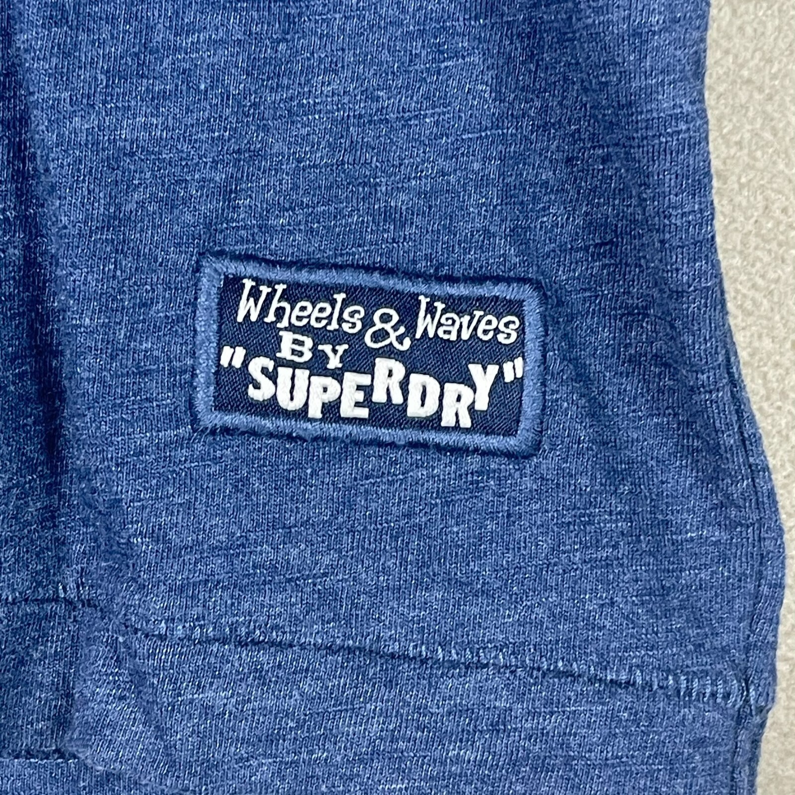 Superdry Shirt Adult Extra Large Blue Wheels & Waves Papa Goofs Tee Mens gallery