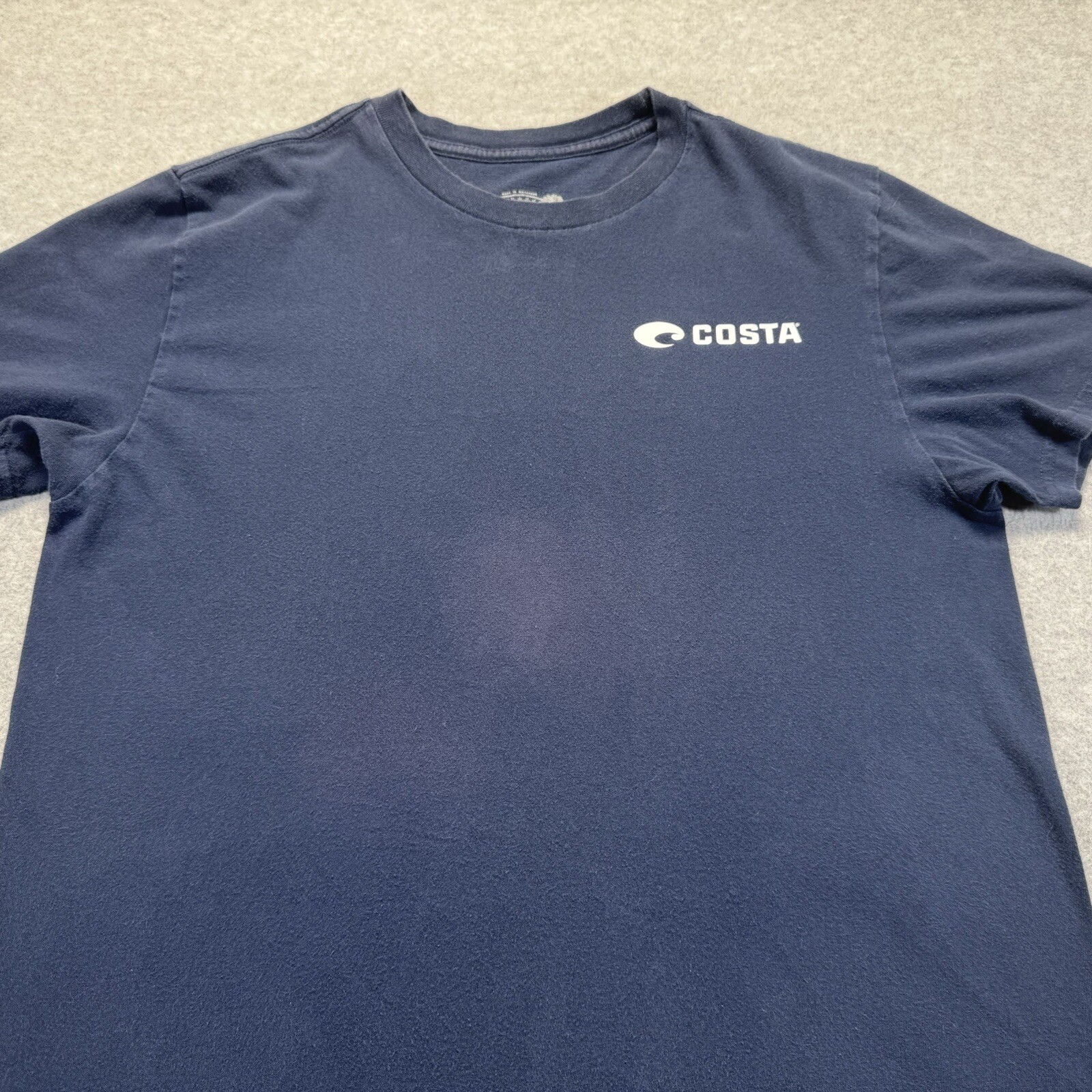 Costa Del Mar Shirt Adult Medium Navy Blue Fishing Sunglasses Hiking Faded Mens gallery