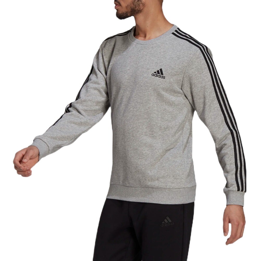 Adidas Men's Long Sleeve Shirt 3-Stripe Adicolor Classics Ribbed Crewneck Tee gallery