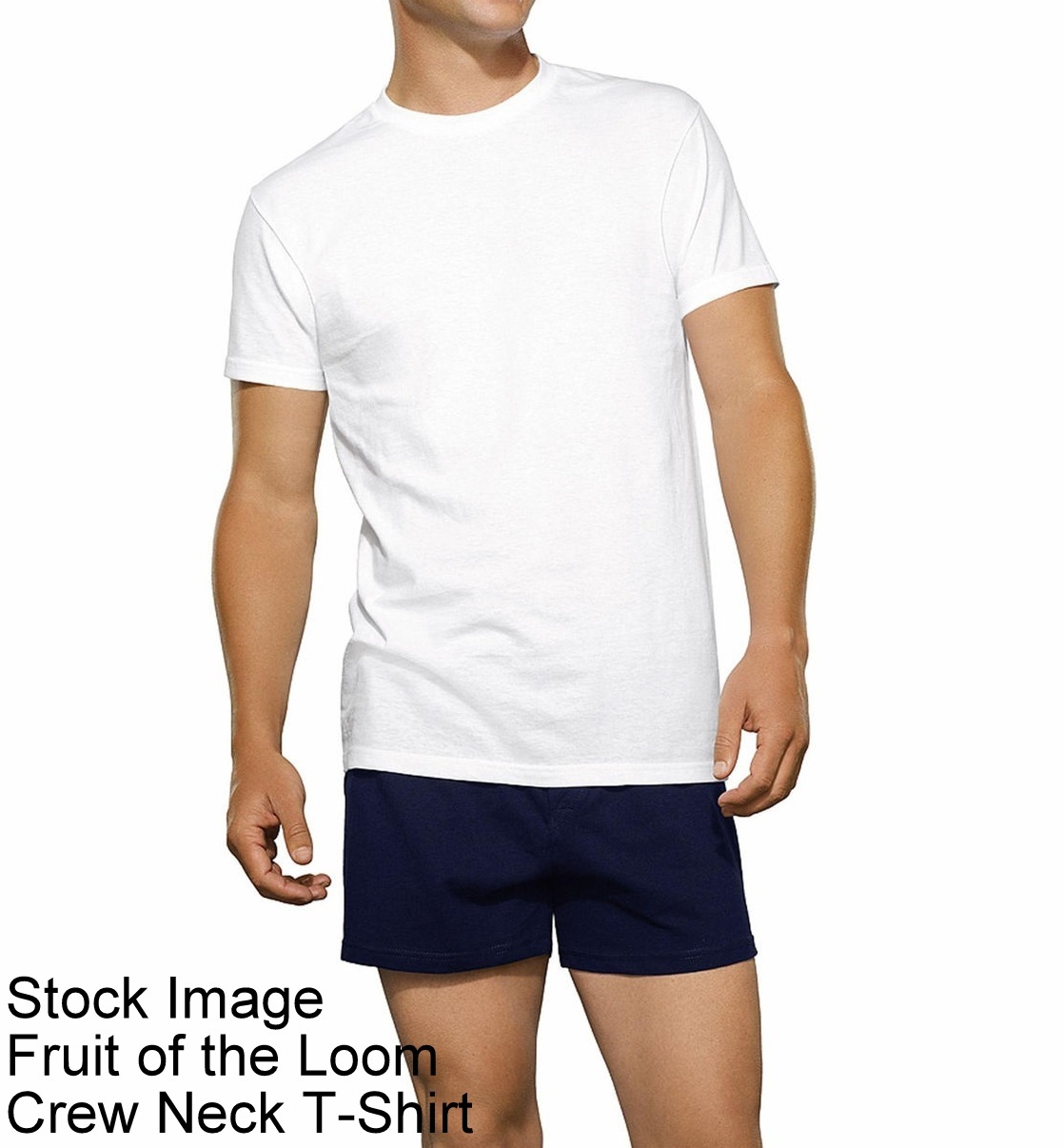 6 White 2XL 50-52 Inch Crew Neck T-Shirts Fruit Of The Loom 2EG 127-132 CM gallery