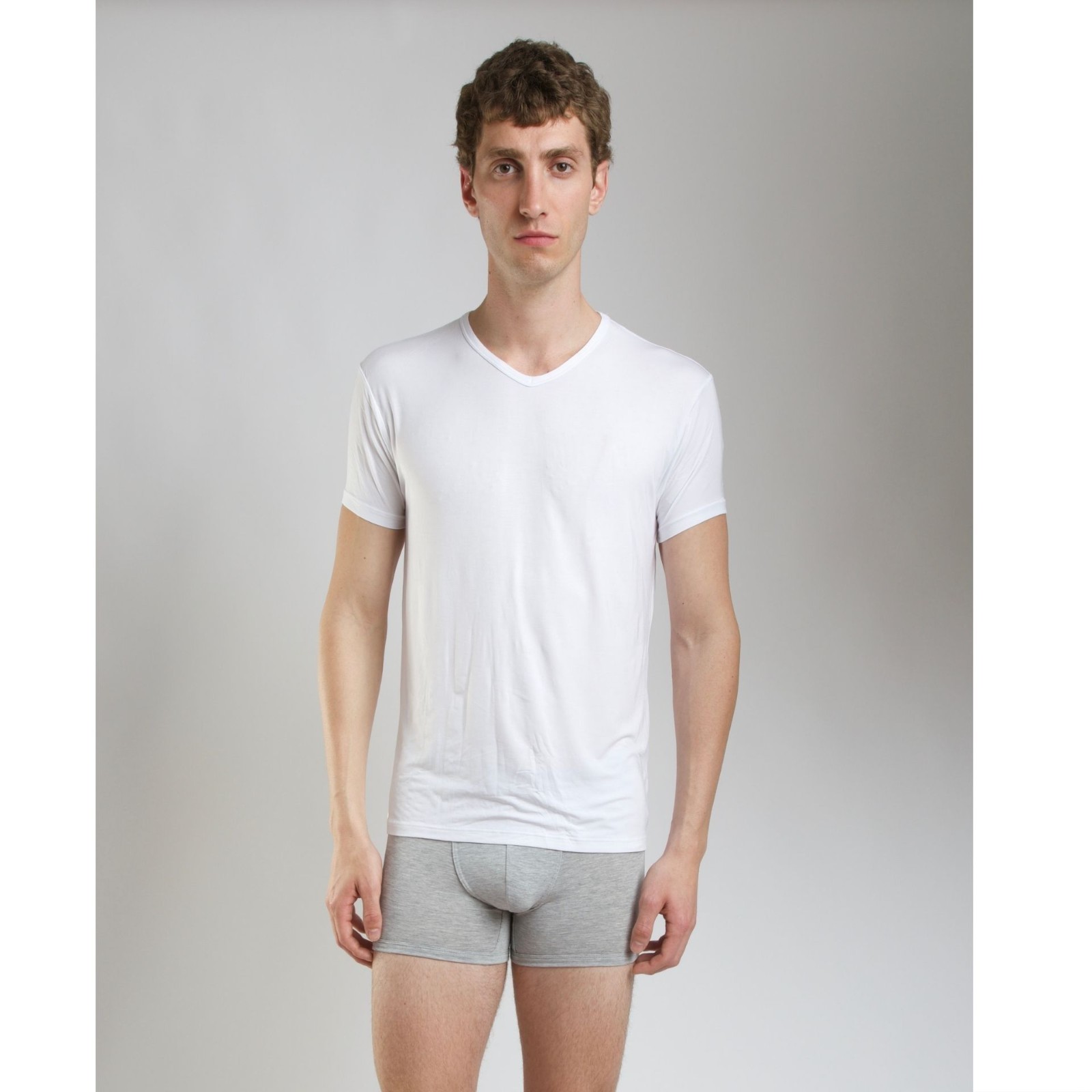 SilkCut V-Neck Mens Undershirts - 2 Pack gallery