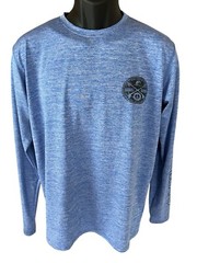Sea Life Performance T-Shirt Men’s Large Nassau Bahamas Blue Heather Long Sleeve