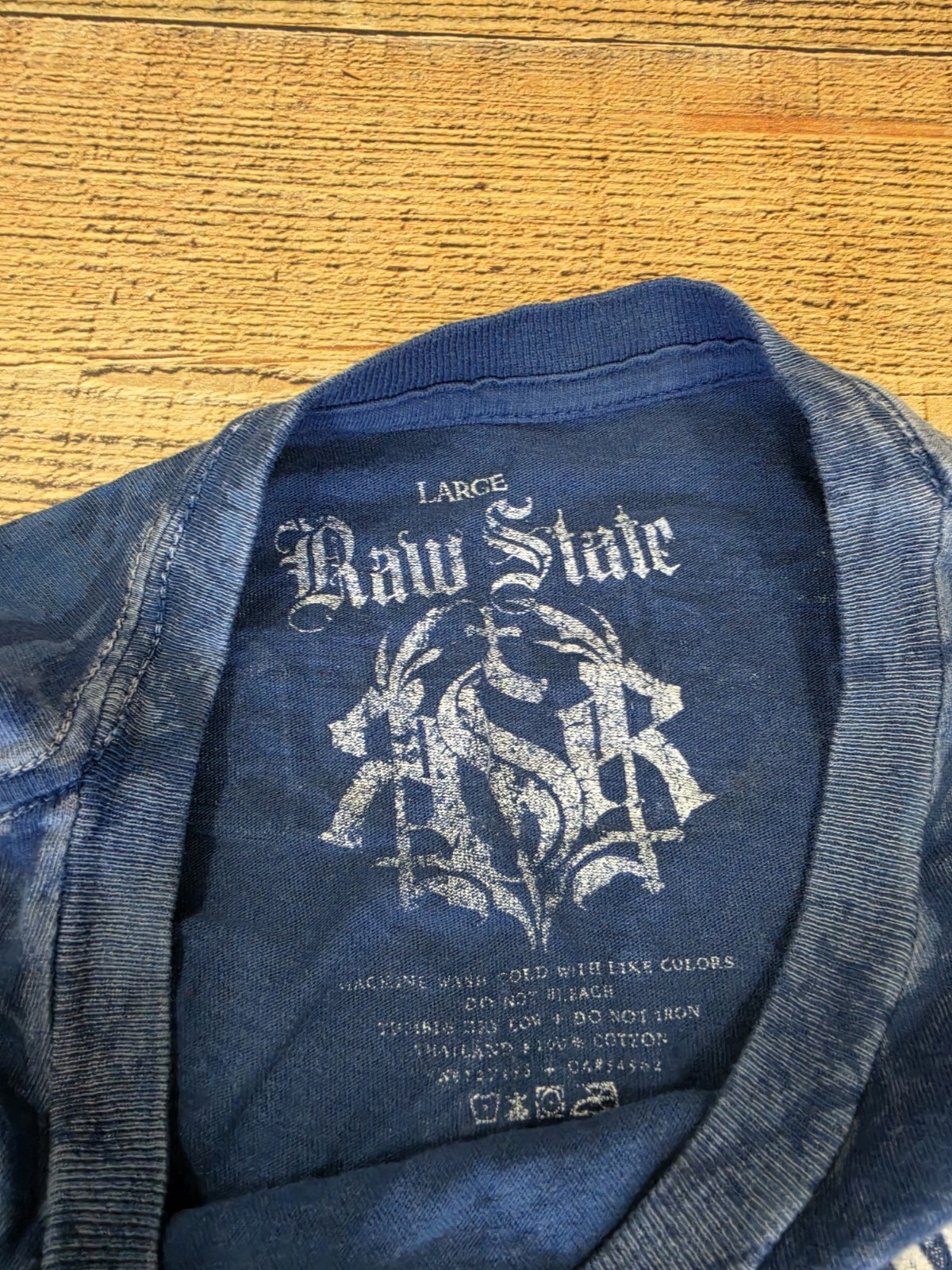 Vtg Y2k Blue Grunge Skater Affliction Style T Shirt Sz L Good Shape gallery