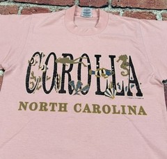 Vintage Corolla NC North Carolina Single Stitch T Shirt Men’s Small Scuba Fish