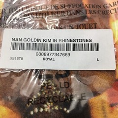 100% Authentic Supreme Nan Goldin Kim In Rhinestones Tee Royal Blue BRAND NEW! L
