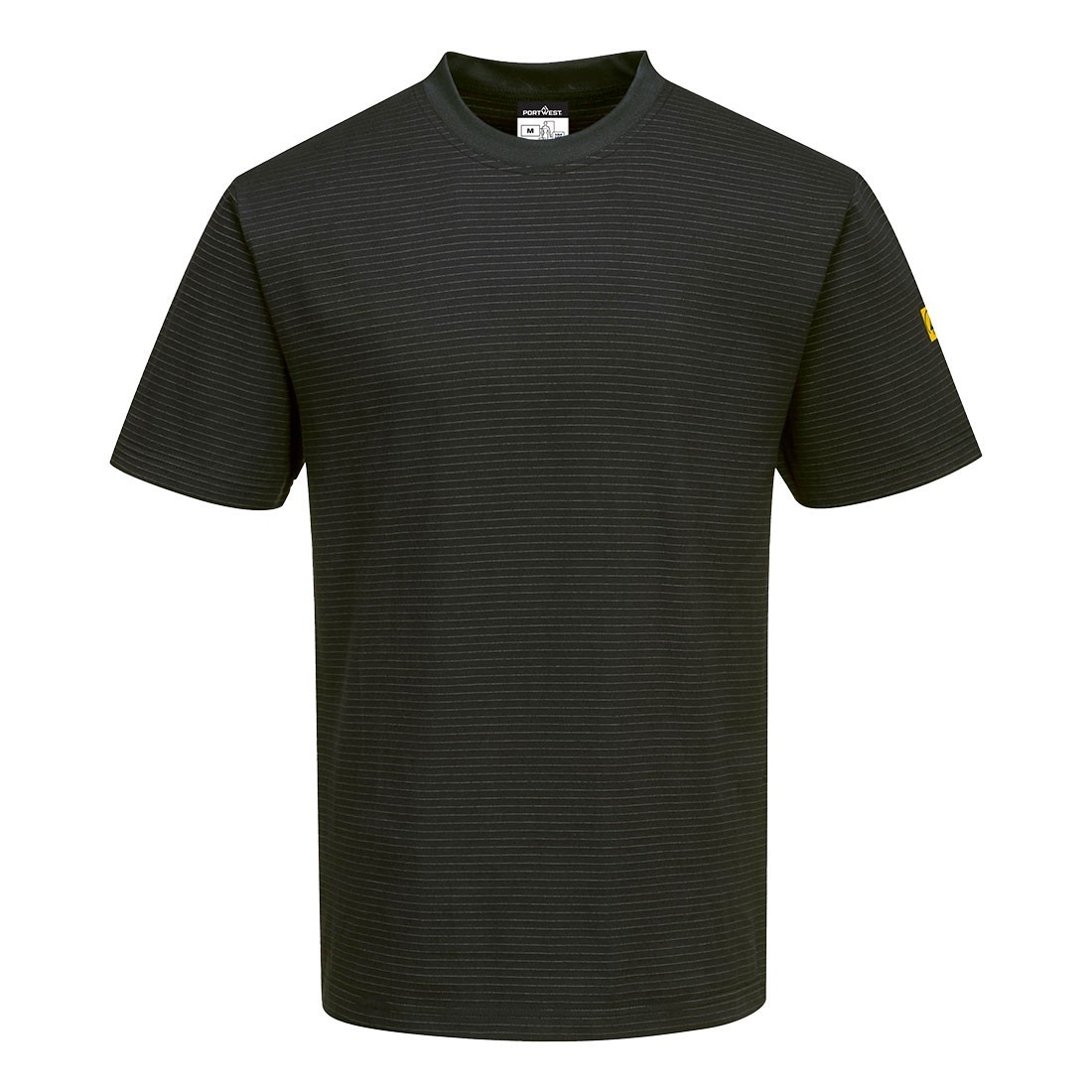 Portwest AS20 – Anti-Static ESD T-Shirt S/S BLACK SIZES XS-5X