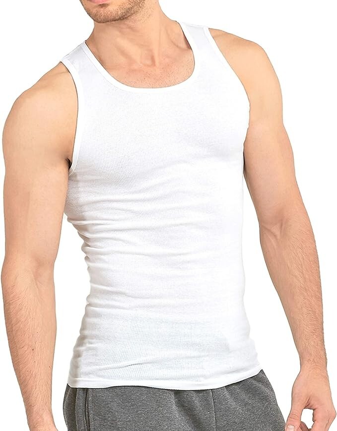 3 pieces Knocker Men's Wife Beater Ribbed Undershirt A-Shirts Tank Top S-3XL gallery