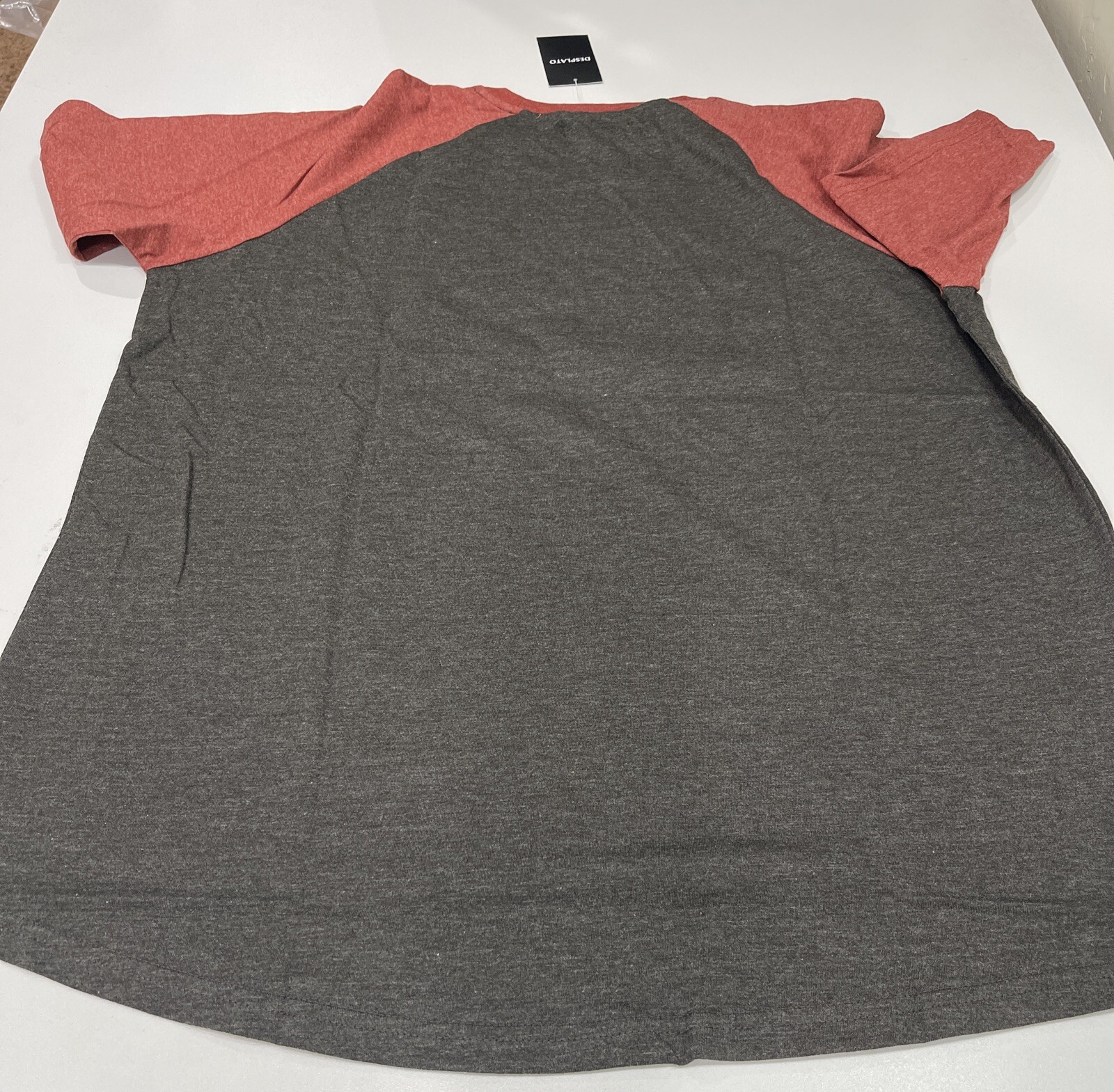 Desplato- Mens Burnt Orange And Brown T-Shirt- Size- L gallery