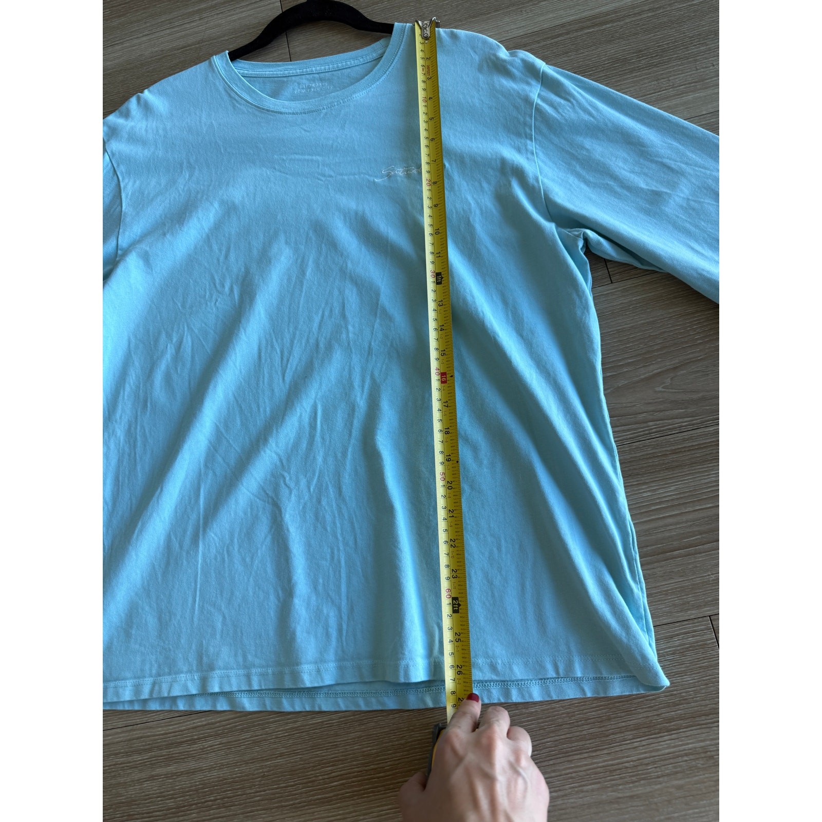 Saturdays New York City Light Blue Long Sleeve T-Shirt Size L gallery