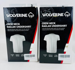 Wolverine Mens Undershirts Tagless Lightweight Soft T-Shirts – Medium-2 Pack