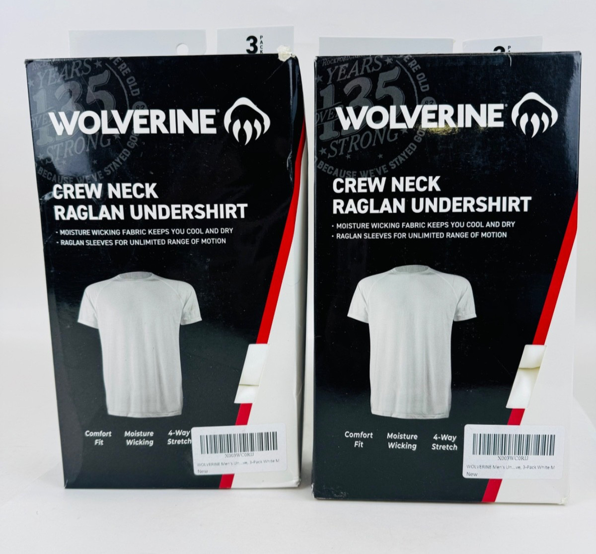 Wolverine Mens Undershirts Tagless Lightweight Soft T-Shirts – Medium-2 Pack