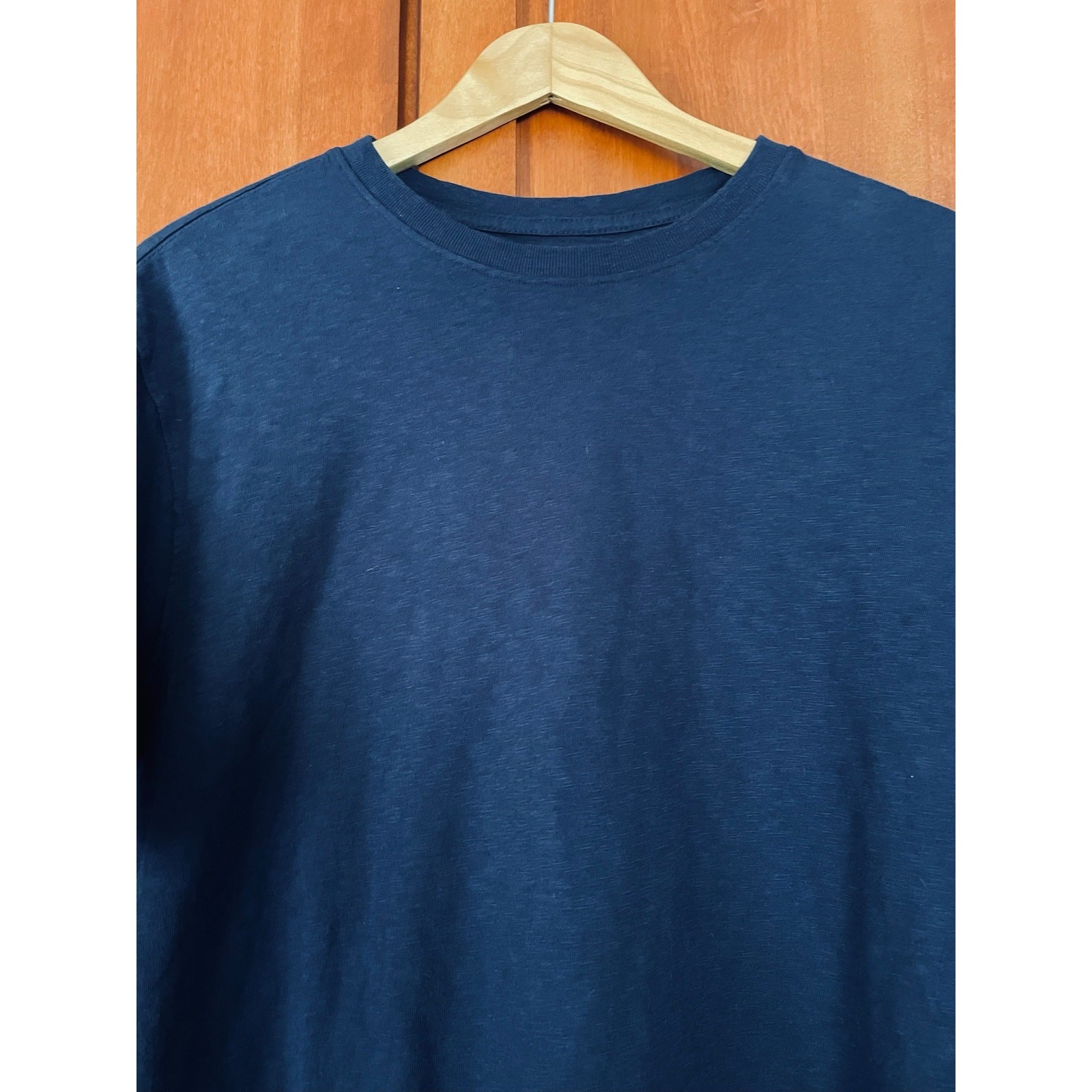 American Giant Premium Slub Tee Shirt Crew Neck Short Sleeve Navy Size Large gallery