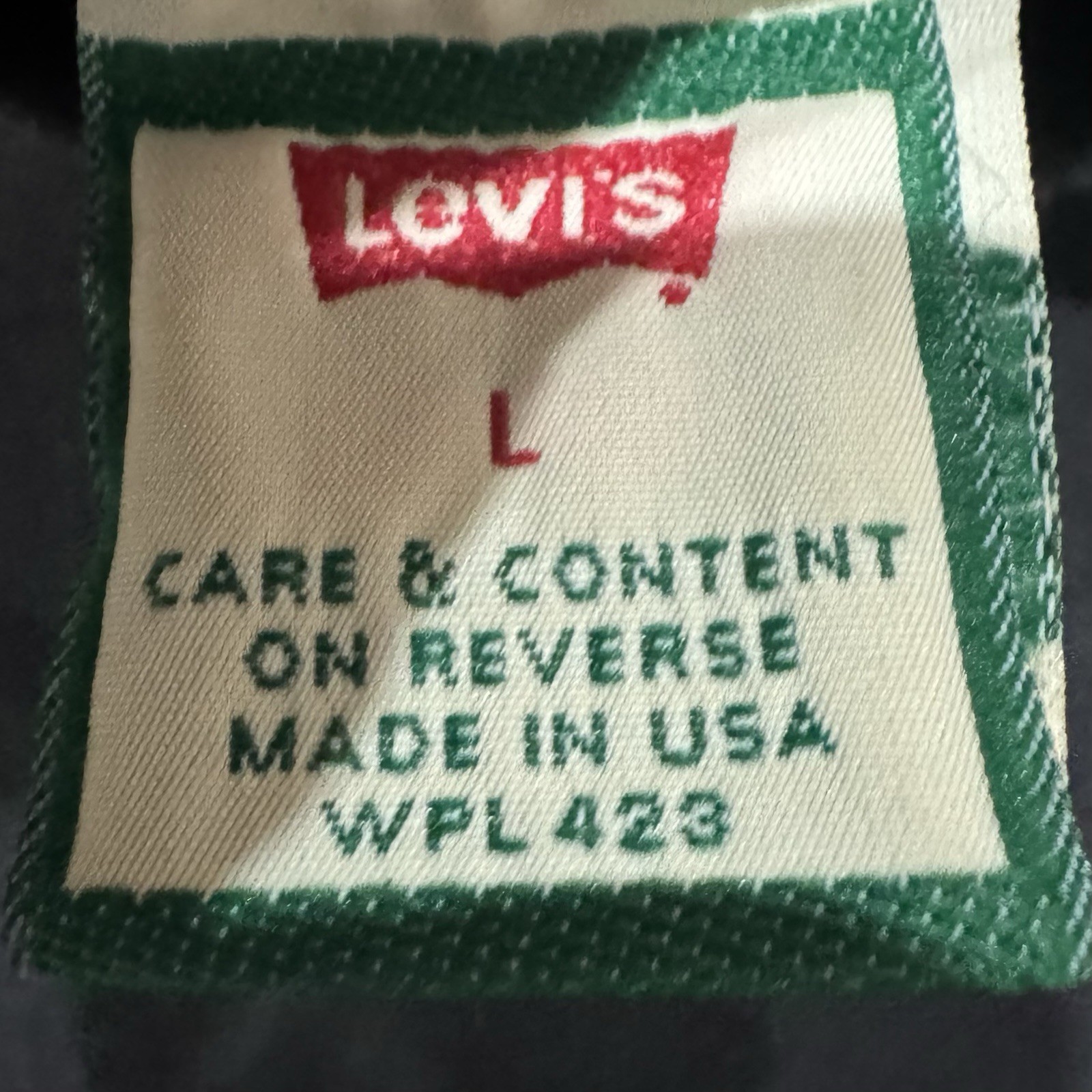 Vintage 90s Levi’s Original Jeans T Shirt USA Made Single Stitch Black Size L gallery