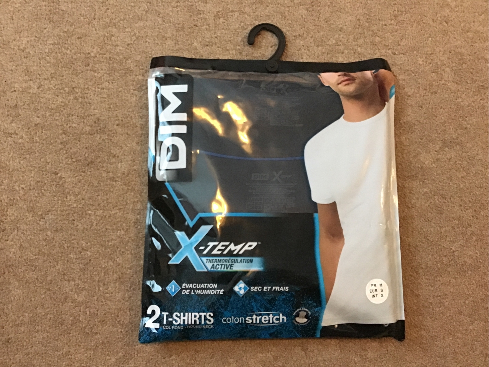 Dim X-Temp T Shirts 2 Pack Black In Mens Size Small BRAND NEW