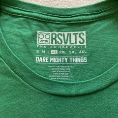 RSVLTS The Roosevelts Logo Short Sleeve T Shirt Men’s XL Green Slim Fit