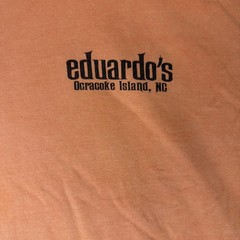 Eduardo’s Ocracoke Island Graphic Print Orange T-Shirt size 3XL