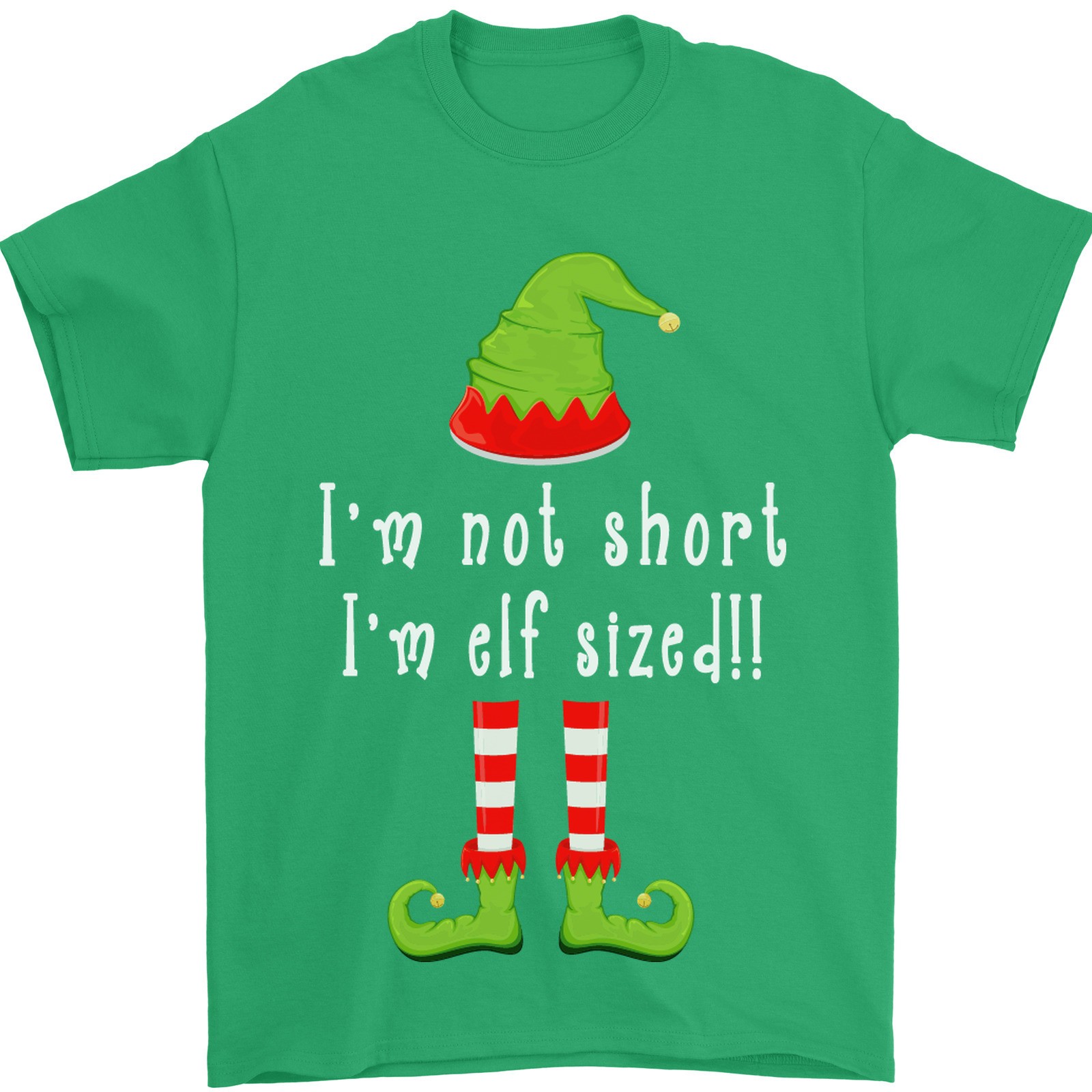 Im Not Short Im Elf Sized Funny Christmas Mens T-Shirt 100% Cotton gallery