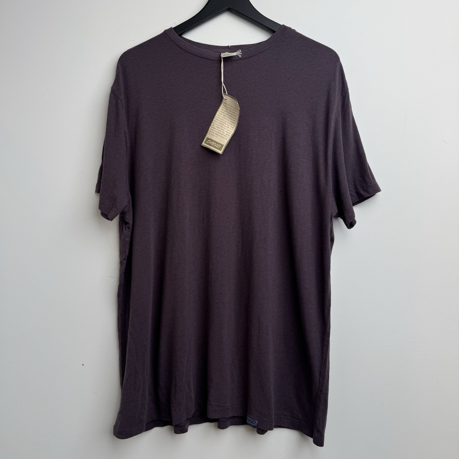 Onno Organic Cotton Shirt Mens XXL Purple Bamboo Blend Eco Friendly Basic NWT gallery