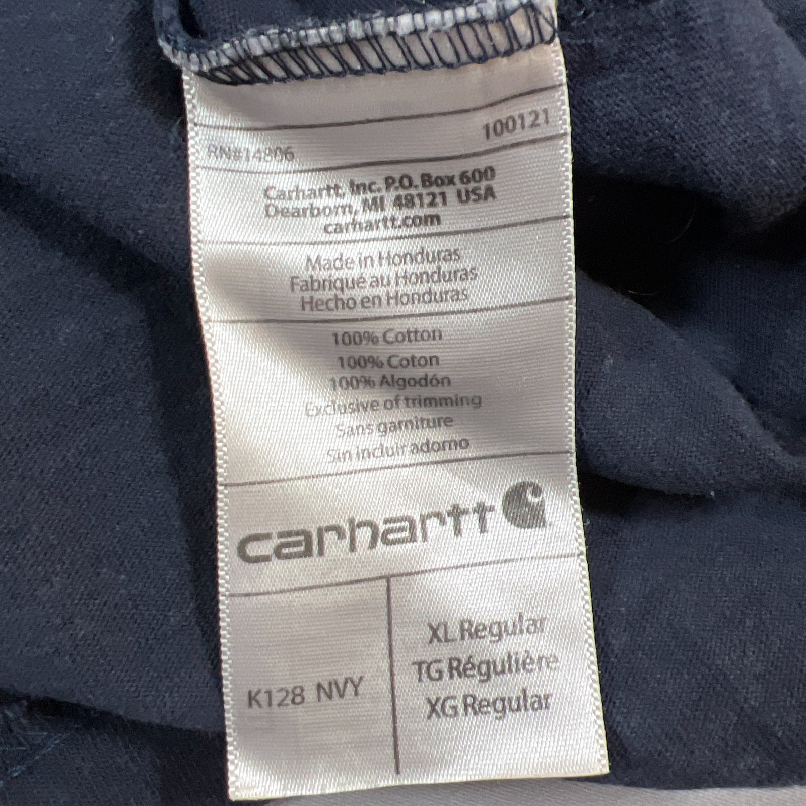 Carhartt Dearborn Henley T Shirt Men XL Cotton Loose Long Sleeve Rib Knit Collar gallery