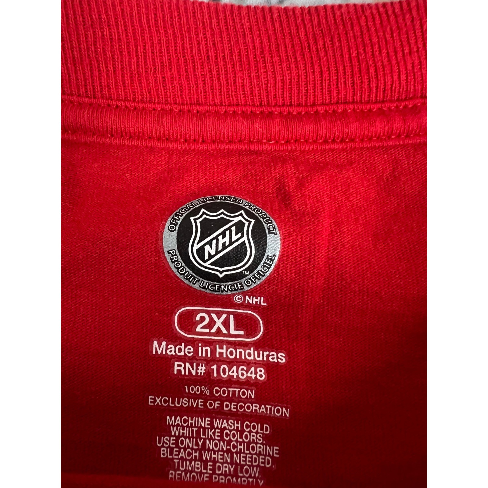 Detroit Red Wings NHL Hockey T Shirt Red 2XL Cotton Official Licensed gallery