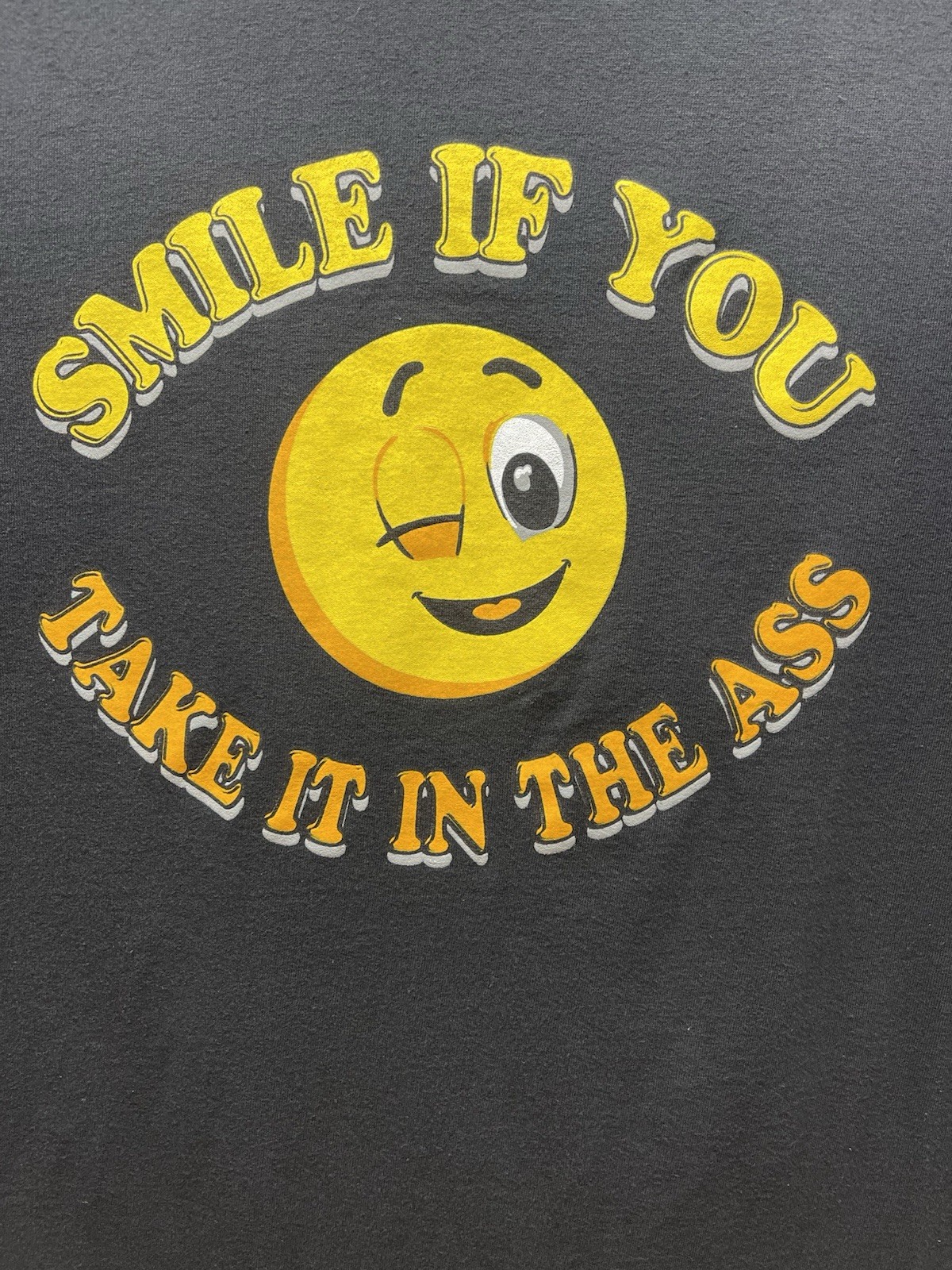 Spencer’s Smile If You Take It In The Ass T-Shirt Black XXL Graphic Tee gallery
