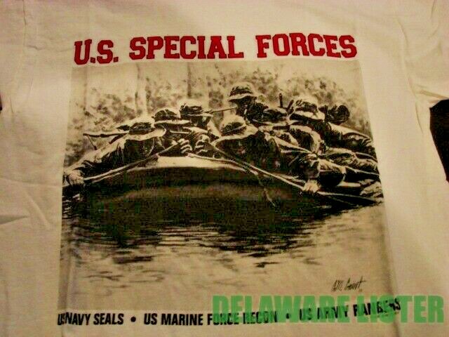 Military U.S. Special Forces Navy Seals Recon White T-shirt Many size Available gallery