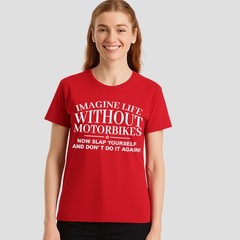 Imagine Life Without Motorbikes T-Shirt Funny Dad Grandad Fathers Day Gift