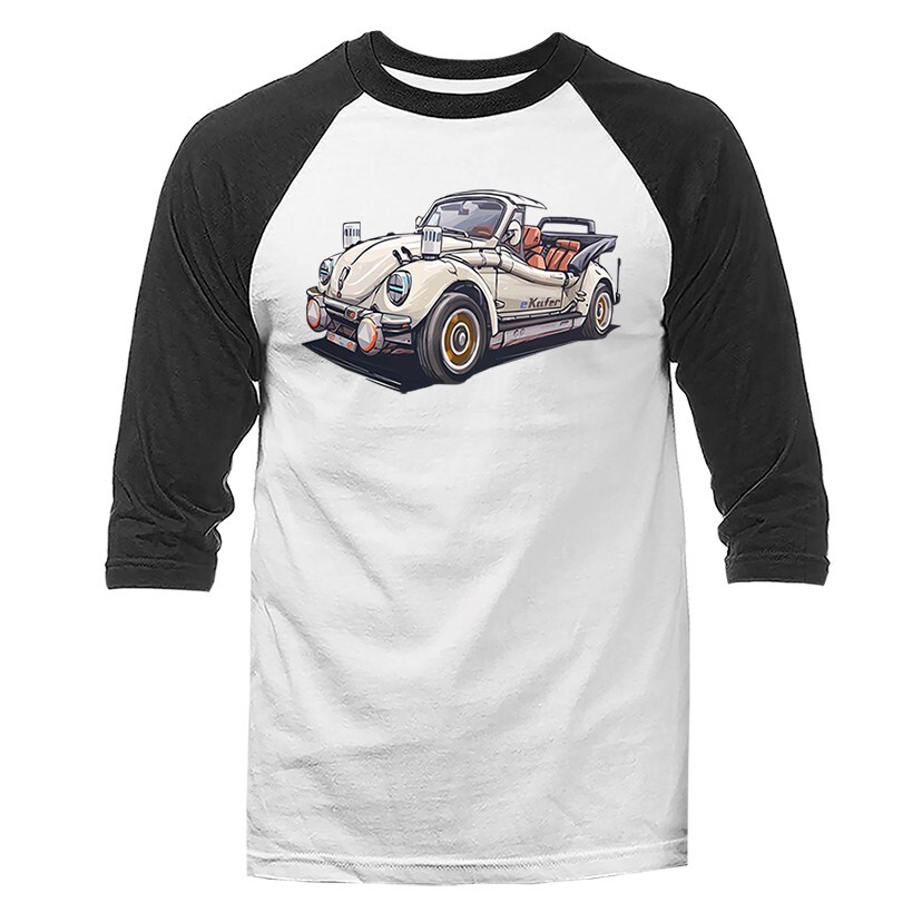 Bocho Transformer Motor Motor Imported Tuned Custom Sports Car 3/4 Sleeve Raglan