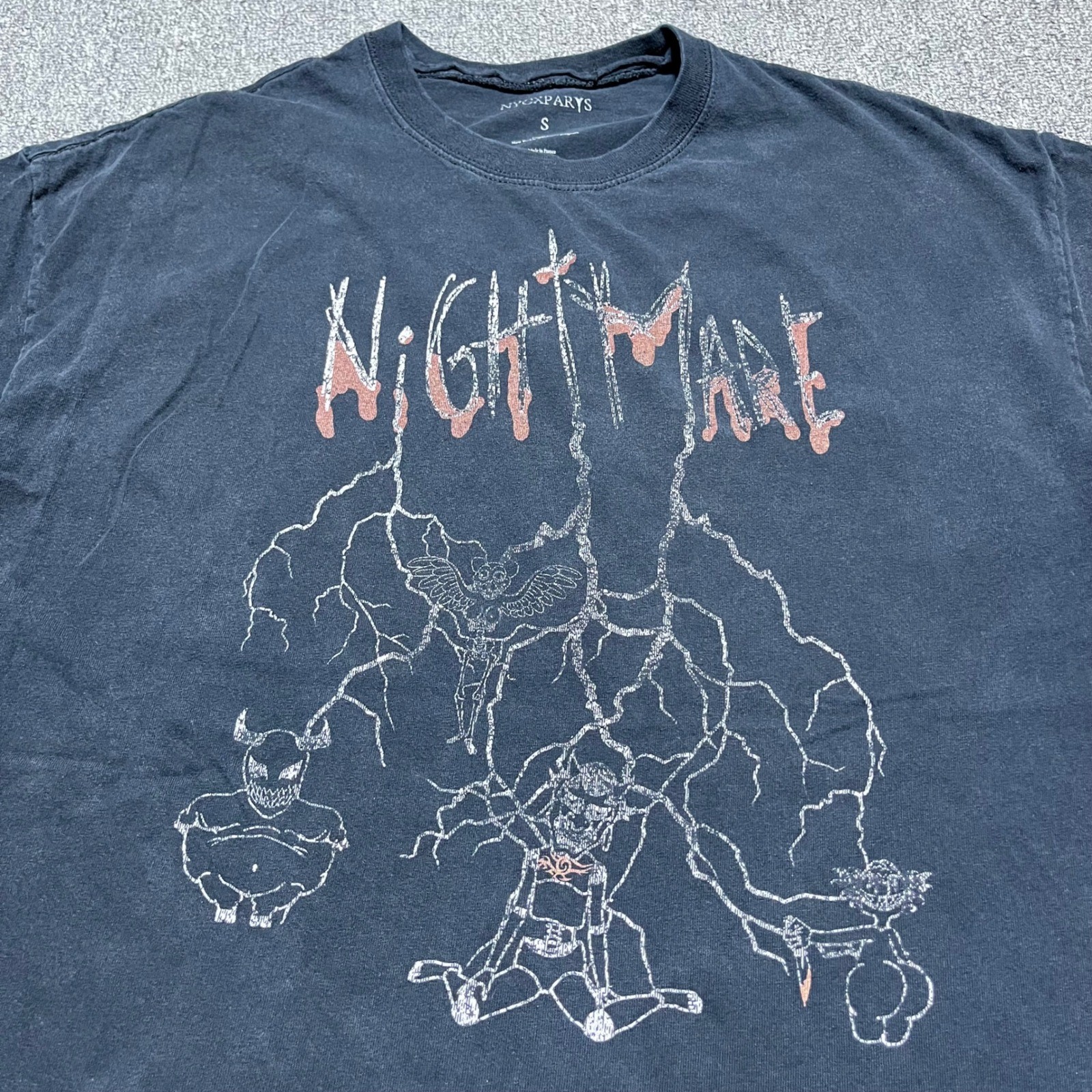 NYCXPARYS Nightmare Graphic T-Shirt Small Black Goth Punk Streetwear Tee gallery
