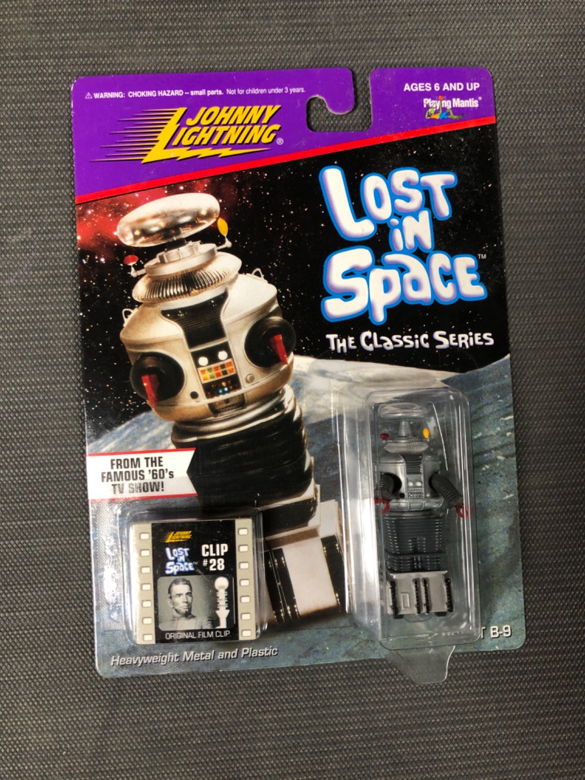 Johnny Lightning Lost in Space Robot B-9 with Film Clip #28 Sealed 1998
