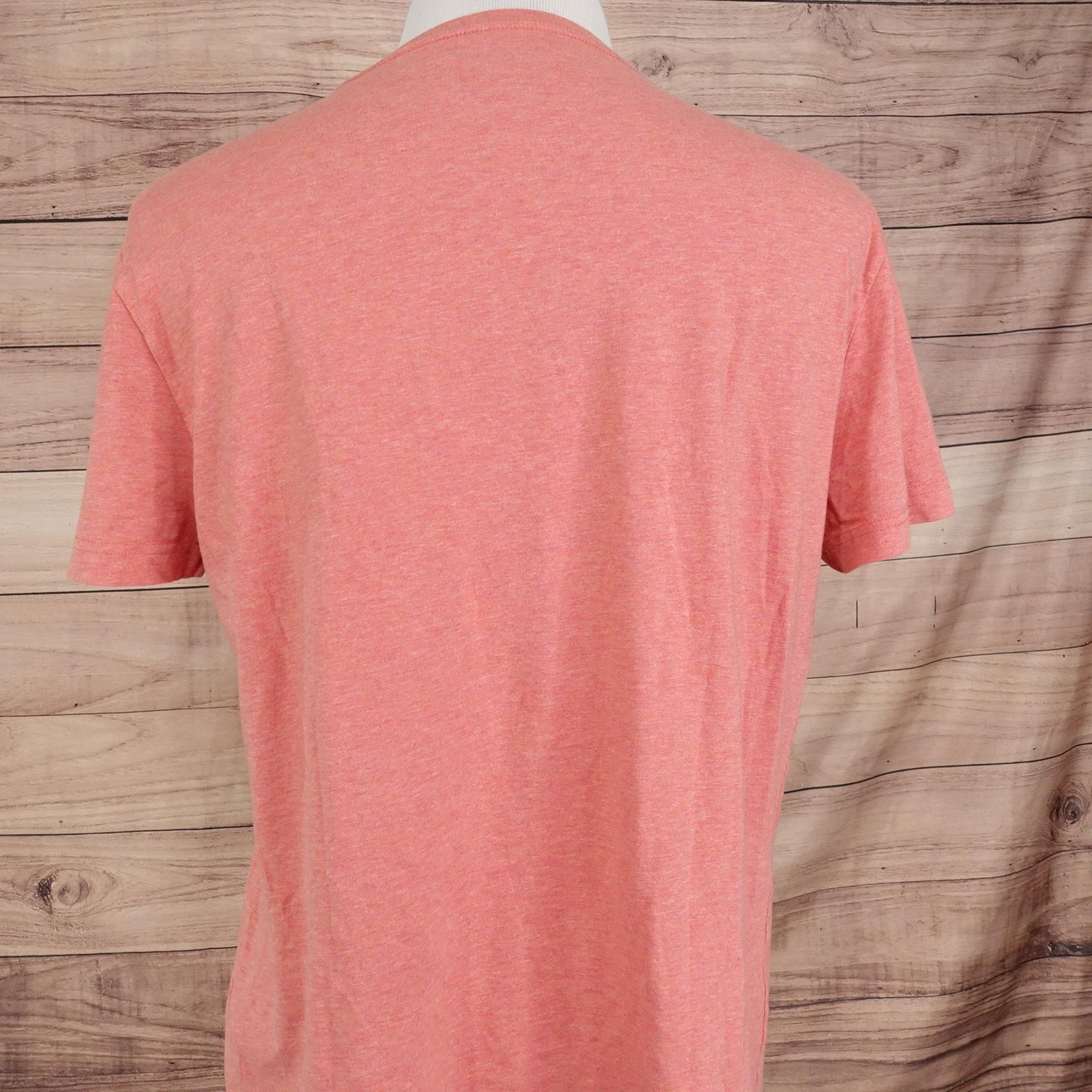 Banana Republic Shirt Mens Large Heather Coral Soft Wash Organic Cotton Crewneck gallery