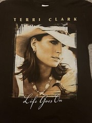 Size Small Y2K Terri Clark Life Goes On Brown Tour T-Shirt Tee