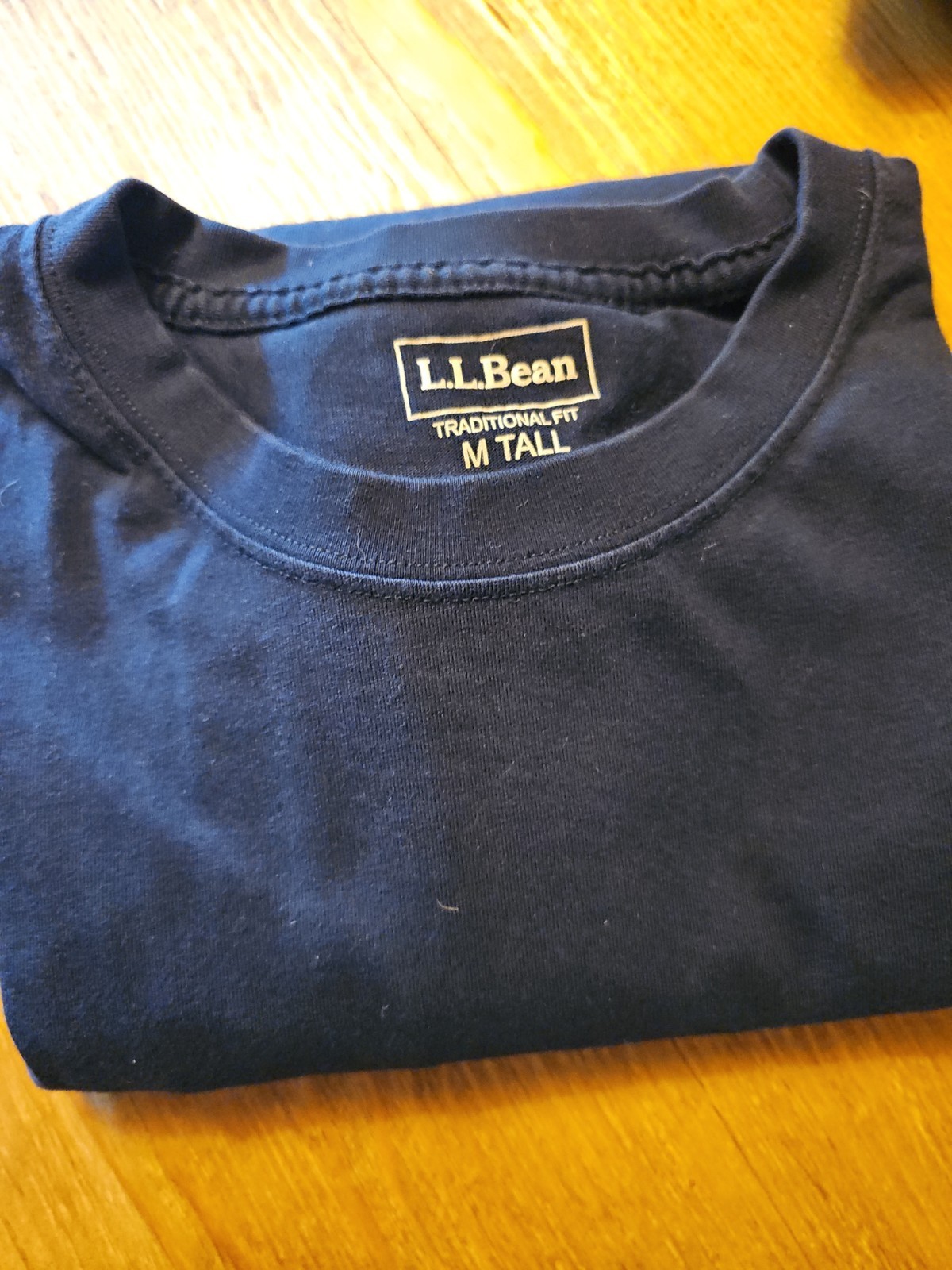 3 L.L. Bean Traditional Fit Basic T-Shirt’s Mens Medium Tall Round Neck gallery
