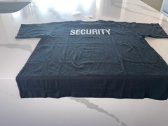 4XL BLACK SECURITY BOUNCER STAFF GUARD SHIRT UNIFORM CONCERT CLUB EVENT
