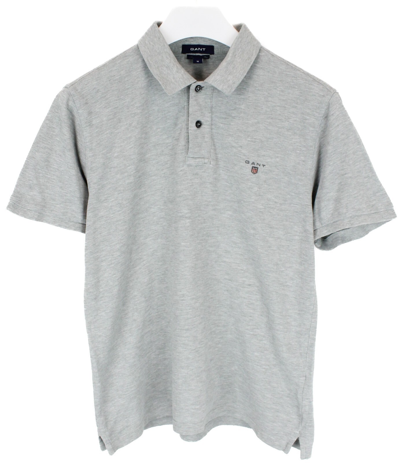 GANT Regular Fit T-Shirt Mens M Short Sleeve Polo Blend Grey gallery