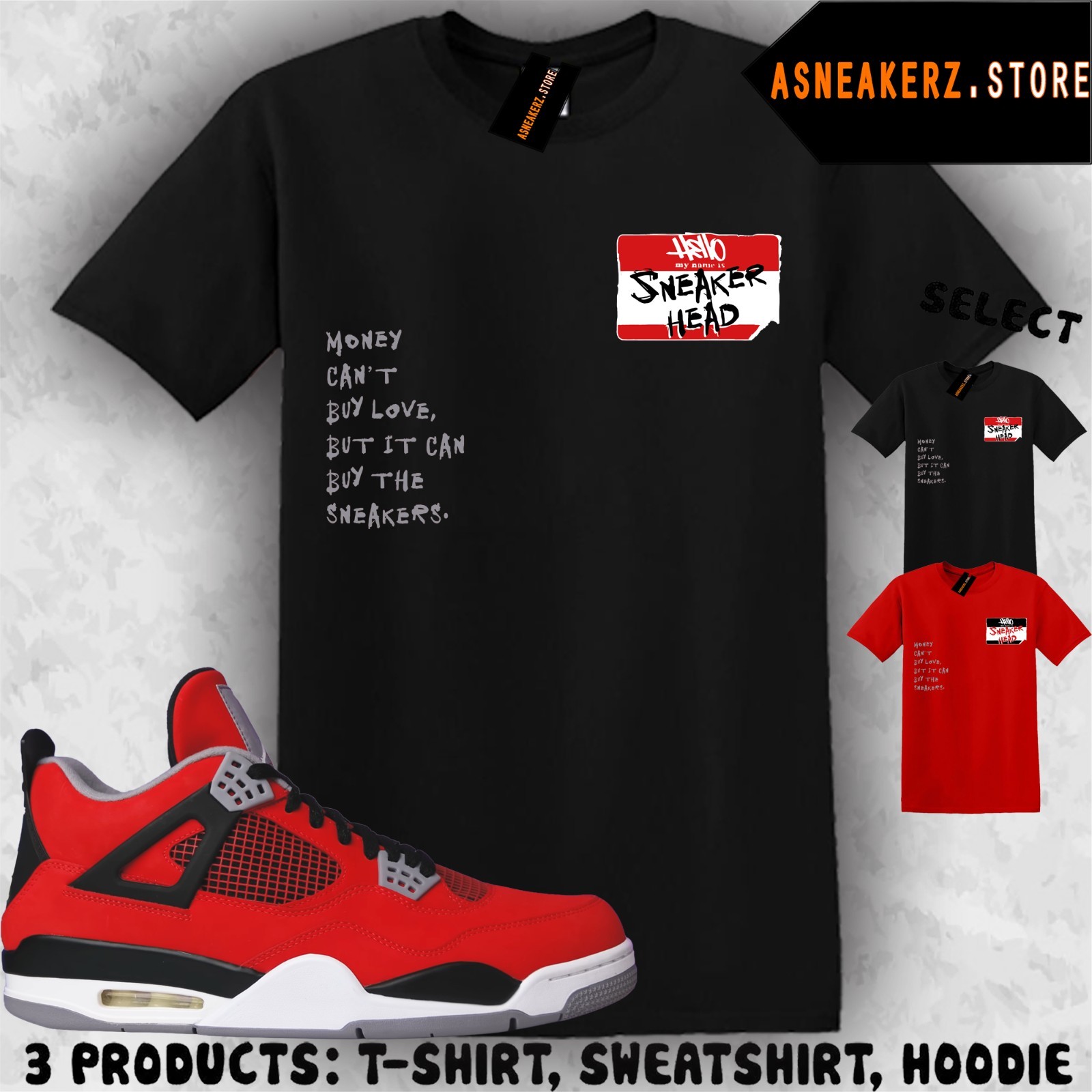 Tee Shirt Matching AJ 4 Toro Bravo 2026 Match Sneaker Sneakerhead Badge T-Shirt gallery