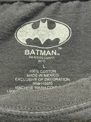 Batman DC Comics T Shirt Mens Large Black Graphic Print Superhero Logo Casual