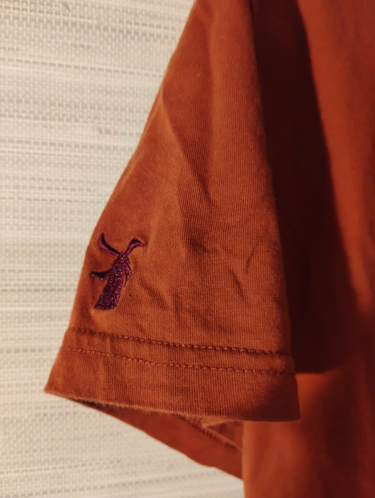 Dutch Brows Medium Orange Short Sleeve Tee Wavy 70's Embroidered Logo Retro gallery